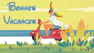 Gifs Bonnes vacances scooter